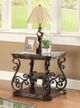 Coaster® Laney Glass Top End Table with Deep Merlot Base-1