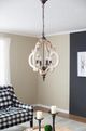 A & B Home Antique Off-White/Dark Bronze Chandelier-5