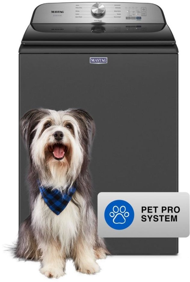 Maytag® Pet Pro System 4.7 Cu. Ft. Volcano Black Agitator Top Load Washer-1