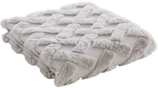 Surya Hagen Silver Gray 50"x60" Throw Blanket-2
