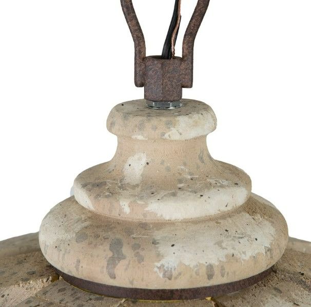 YHD Campion Distressed Khaki/Rustic Iron 5-Light Chandelier-3