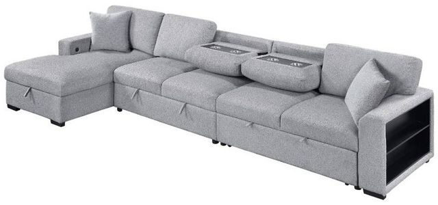 Homelegance® Pompano 3-Piece Gray Left-Arm Facing Sectional with Chaise-3