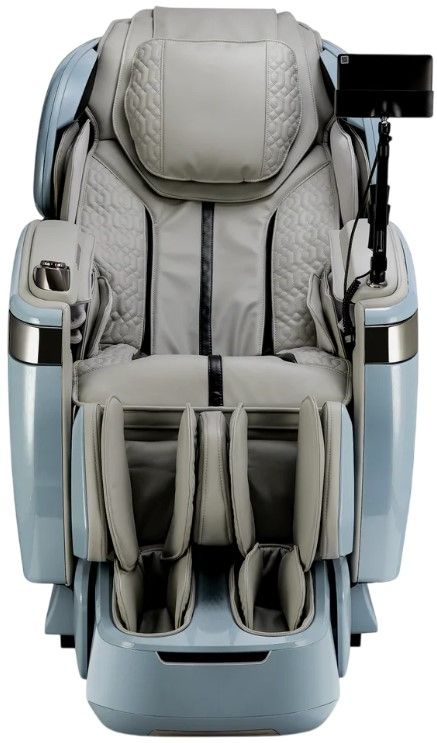 Cozzia® Qi™ XE Pro Duo Light Blue/Silver Massage Chair-1