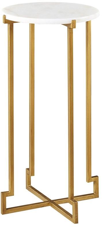 Olliix by Martha Stewart White/Bronze Annalee Accent Table-2