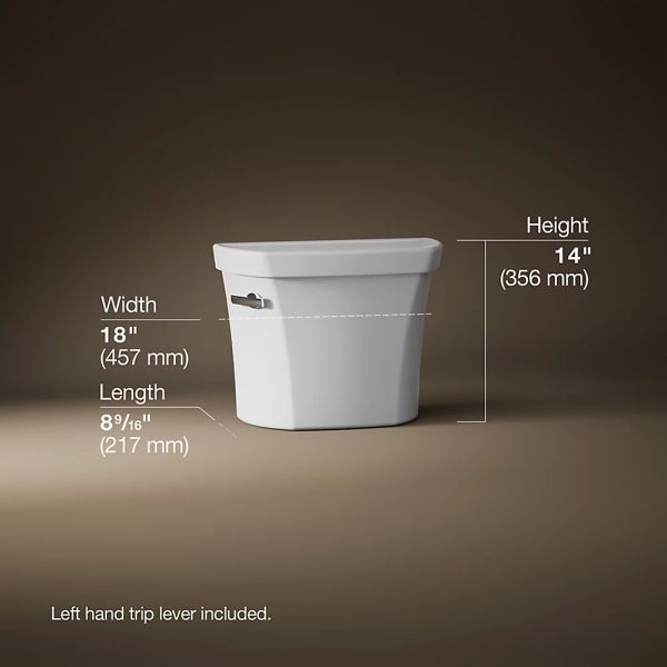 KOHLER® Highline® White Toilet Tank, 1.6 Gpf-4