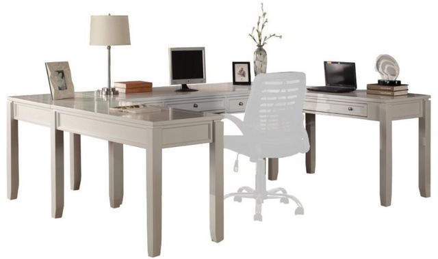 Parker House® Boca 3-Piece Cottage White U Shape Desk Set