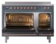 Ilve® Nostalgie II Noblesse 48'' Blue Gray Pro Style Induction Range with Copper Trim-1