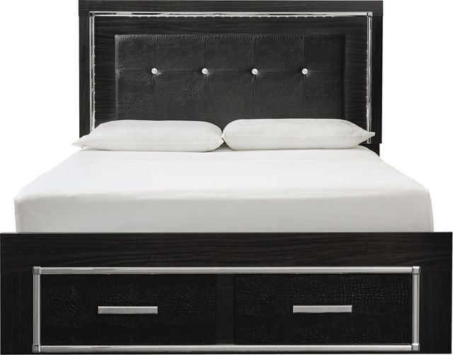 Signature Design by Ashley® Kaydell 3-Piece Black Queen Storage Panel Bed-1