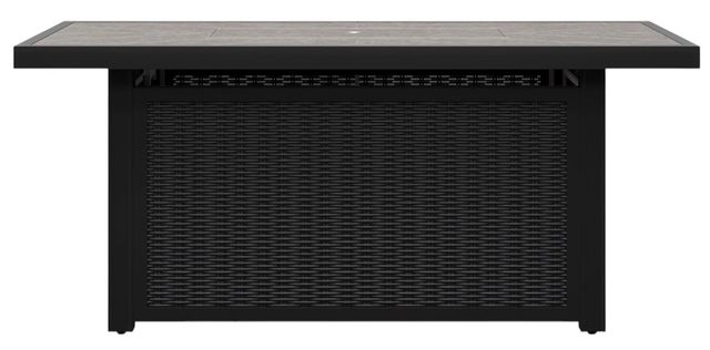 Signature Design by Ashley® Beachcroft Black/Light Gray Aluminum/Resin Outdoor Fire Pit Table-1