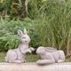 A & B Home Manon Gray Large Rabbit Planter-4