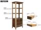 International Furniture Direct Antique Brown Wall Unit-1