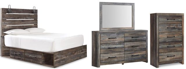 Signature Design by Ashley® Drystan 4-Piece Multi King Panel Bed Set-0