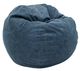 CordaRoy's® Blue Sueded Denim Full Bean Bag-0