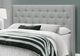 Monarch Specialties Inc. Grey Linen with Chrome Trim Queen Bed-1