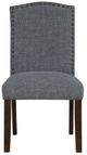Homelegance® Paulson Gray/Wire Brushed Brown Side Chair with Nailhead-2