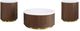 Coaster® Jason 3-Piece White Marble Coffee Table Set with Honey Brown Base-0