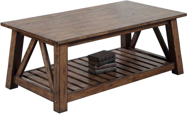 Winners Only® Carmel Brown Coffee Table-1