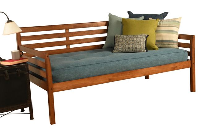 Kodiak Furniture Boho Linen Aqua/Barbados Twin Daybed with Mattress-0