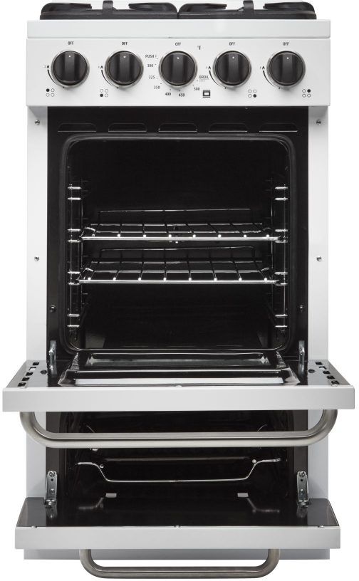 Unique® Appliances Classic 20" White Freestanding Liquid Propane Gas Range-1