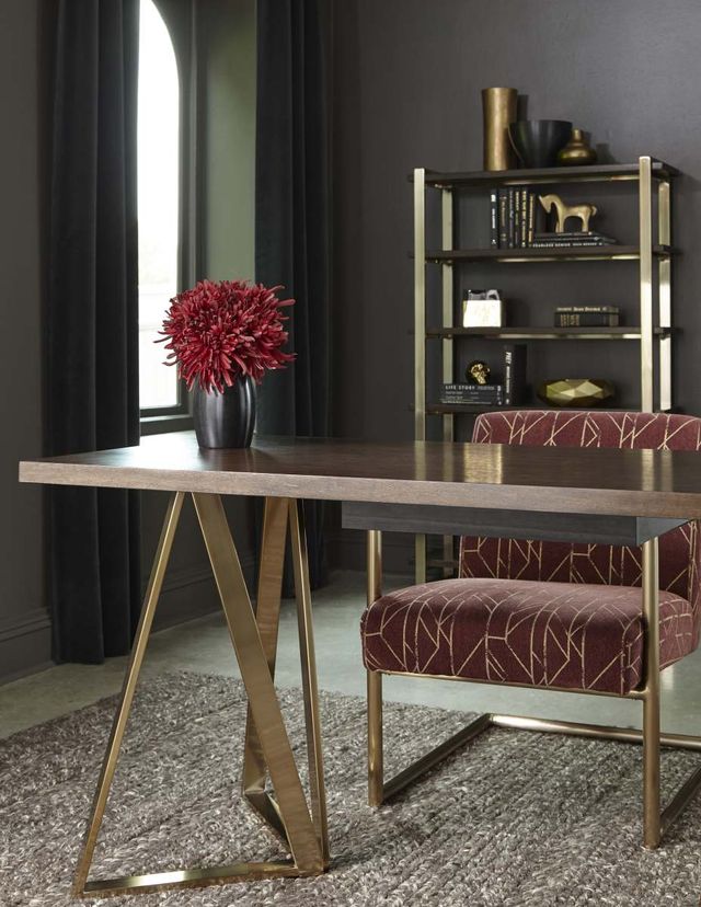 Coaster® Seymour Walnut And Rose Brass Bookcase-4