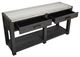 Magnussen Home® Plum Creek Ravenwood Black Sofa Table with Marble Top-2