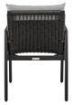 Armen Living Grand Black Outdoor Patio 2-Piece Dining Chair Set-5