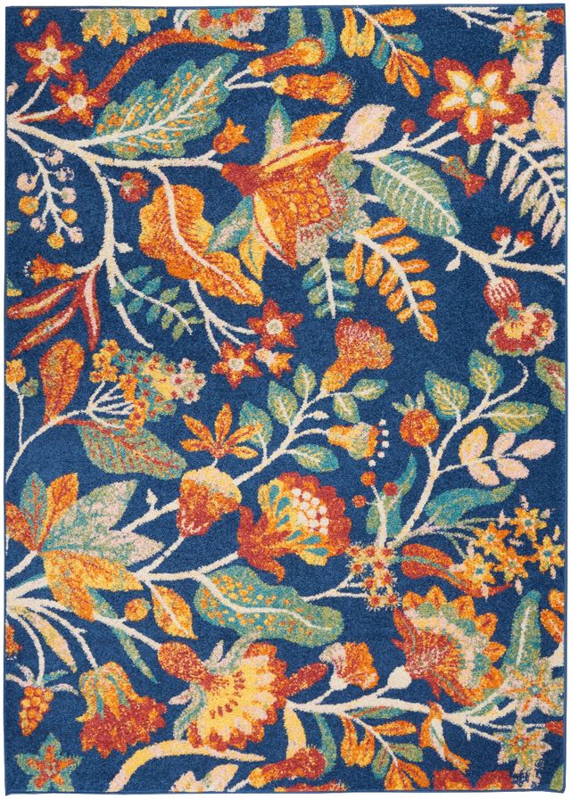 Nourison Home™ Allur Navy Multicolor 5'x7' Style 7 Area Rug-0