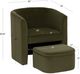 Powell® Symone Green Accent Chair with Ottoman-2