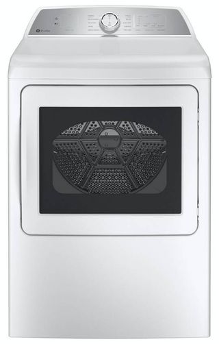 GE Profile™ 7.4 Cu. Ft. White Front Load Natural Gas Dryer 