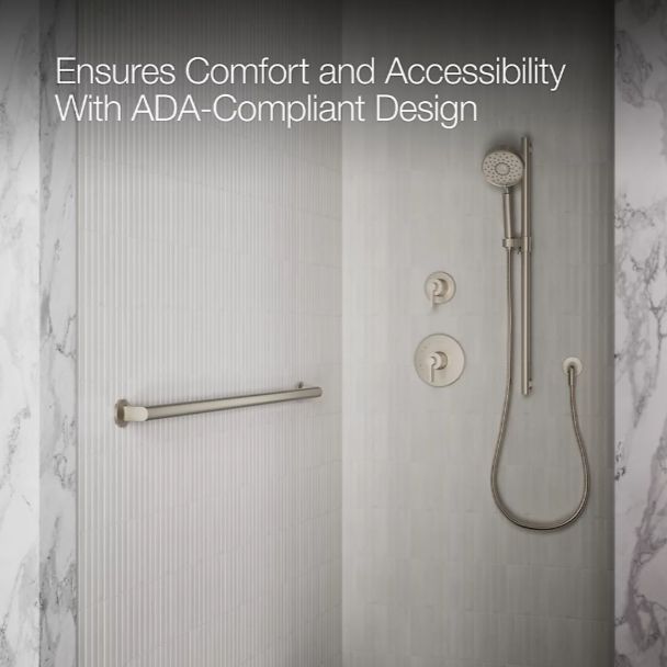 KOHLER® Components™ Vibrant Brushed Nickel 42" Grab Bar-3