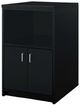 Summit® Black 2-Door Microwave Cabinet-1