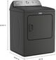 Maytag® 7 Cu. Ft. Volcano Black Front Load Gas Dryer with Pet Pro Option-2