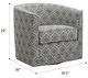 Emerald Home Milo Pewter Gray Swivel Chair-3