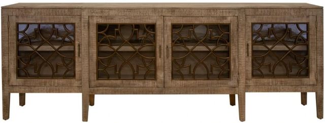 International Furniture Direct Mandala Brown 4-Door Console-2