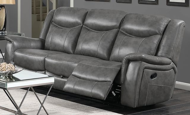 Coaster® Conrad Grey Reclining Sofa-4
