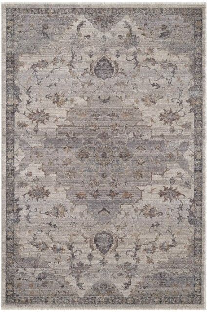 KAS Rugs Adele Grey/Ivory Courtney 5'x8' Area Rug-0