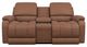 La-Z-Boy® Greyson Caramel Leather Manual Reclining Loveseat with Console-1