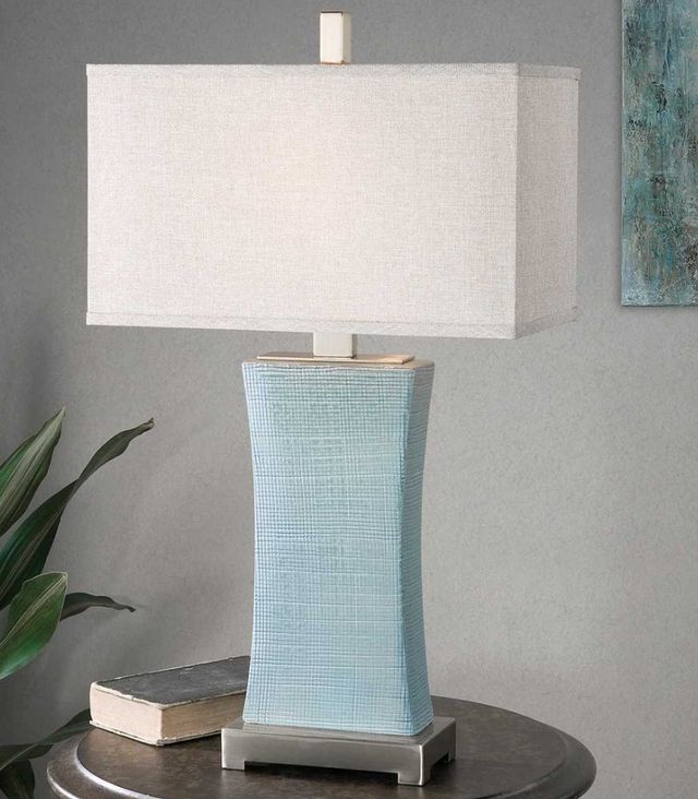 Uttermost® Cantarana Pale Blue Gray Table Lamp-1