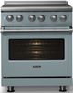 Viking® 5 Series 30" Novembery Sky Pro Style Electric Range with Polished Chrome Trim-4