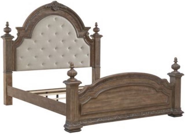 Liberty Furniture Carlisle Court Chestnut Upholstered Queen Poster Bed-1