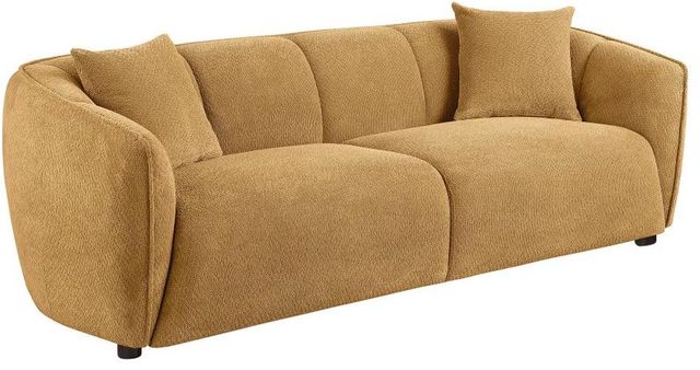 Coaster® Aleisha Mustard Yellow Upholstered Sofa-0
