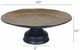 A & B Home Black/Gold Aluminum Round Tray on Stand-1