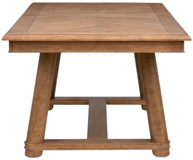 Magnussen Home® Woodward Dark Clove Brown Trestle Dining Table-3