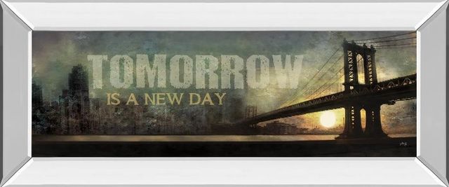 Classy Art Tomorrow Is a New Day by Marla Rae Mirrored Frame Wall Art-0