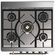 Ilve® Majestic III 30" Custom Pro Style Dual Fuel Liquid Propane Range with 5 Black Brass Burners and Burnished Trim-2