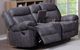 American Wholesale Furniture Knoxville Gray Manual Reclining Gliding Console Loveseat-1