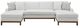 ACME Furniture Valiant 3-Piece Ivory Sectional Sofa with 4 Pillows-3