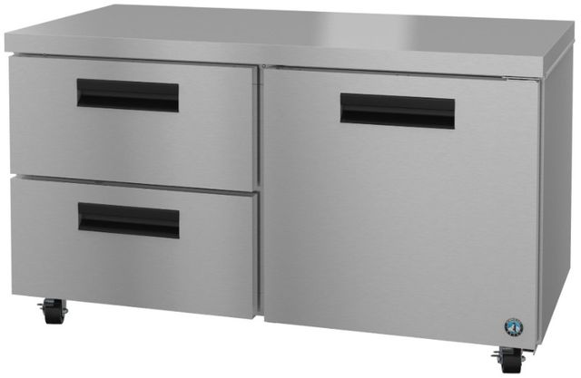 Hoshizaki Steelheart® 60" 15.1 Cu. Ft. Stainless Steel Two Section Undercounter Refrigerator with Drawer/Door Combo-2