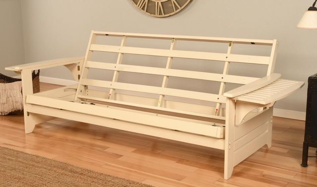 Kodiak Furniture Phoenix Linen Charcoal/Antique White Full Futon with Mattress-2