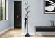 Monarch Specialties Inc. Satin Black 72" Metal 8-Hook Coat Rack-1